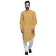 thumbnail image 1 of Atasi Cotton Long Kurta For Men Full Sleeve Indian Kurta Party Festive Wear, 1 of 5