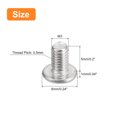 thumbnail image 2 of Unique Bargains M3x0.5x5mm Lot de 50 Vis Plates Rondes en Métal pour Machine à Entraînement Phillips, 2 of 5