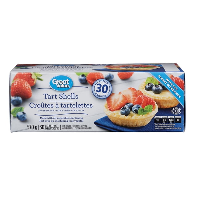 Croûtes à tartelettes Great Value 30 x 3 po (7 cm) croûtes, 570 g