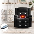 thumbnail image 4 of YSICK Swivel Rocker Recliner Chair with USB Ports Chenille for Living Room,Black, 4 of 7