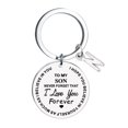 thumbnail image 1 of Creative DIY To My Son Stainless Steel Last Name 26 Letter Keychain 2.5x2.5cm, 1 of 8