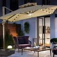 thumbnail image 4 of Lampe Parasol à Pince Solaire avec Télécommande / Lampe de Patio à Énergie Solaire et Rechargeable par Usb / 8 Modes d'Éclairage et 4 Réglages de Luminosité, 4 of 9