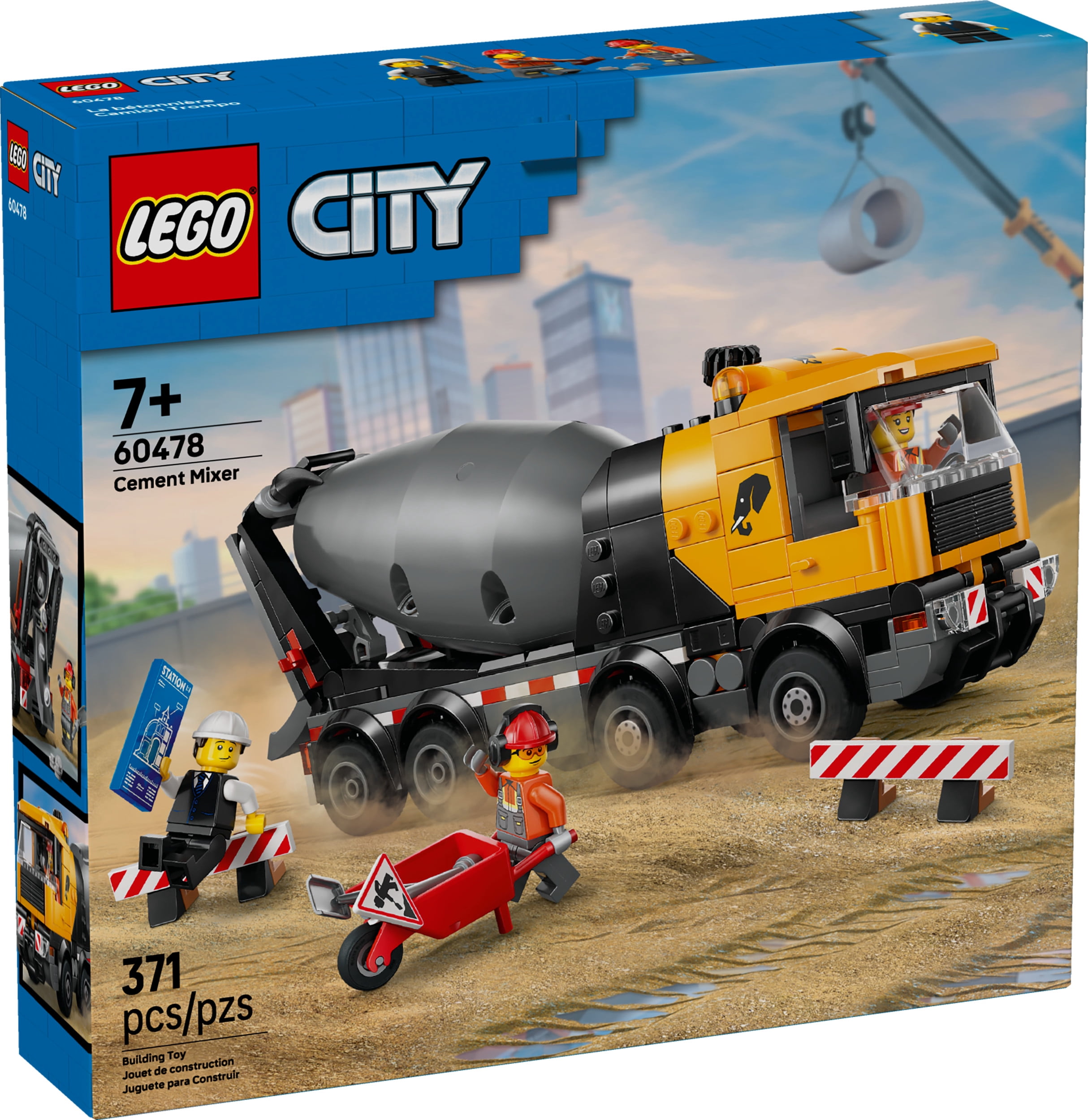 LEGO City La bétonnière – Jouet de construction pour enfants 60478