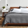 thumbnail image 3 of Bare Home Housse de Couette Sablée - Ultra Douce - Premium 1800 Collection - Ensemble 3 Pcs - Grand Lit, Gris, 3 of 7