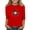 #0407-Red, variant on Cowsor Kids' Printed 3/4 Sleeve Top - Round Neck Casual Shirt, Cute Prints for Daily Wear, Sleep & Birthday Gifts, Soft Breathable Fit 3-13 Years
