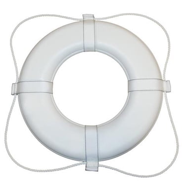 Taylor Made PFD - Bouée de Sauvetage Personnelle 567; Diamètre de 24 Pouces; Anneau; avec Beckets Cousus pour Fixer la Ligne de Saisie; Blanc