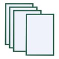 thumbnail image 1 of Unique Bargains A3 Magnetic Sign Holder, 4 Pack Magnetic Display Frame Self-Adhesive Picture Frame for Refrigerator, Green, 1 of 7