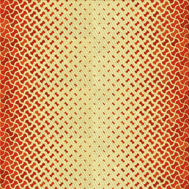 Ahgly Company Tapis d'Intérieur Lavable à la Machine, Carré, Transitionnel, Orange Rouge Orange, Tapis de Zone, 6 Pieds Carré