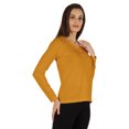 thumbnail image 2 of Inkmeso Solid Button Henley T-shirt For Womens Casual BasicLong SleeveTee T-shirts, 2 of 7