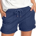 thumbnail image 2 of Shorts for Women High Waisted Drawstring Shorts Summer Casual Loose Mid Rise Sports Short Pants, 2 of 8