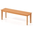 thumbnail image 1 of Gymax 55'' Teak Wood Bench 3-Person Backless Seating w/ 880 LBS Weight Capacity, 1 of 8