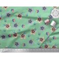 thumbnail image 3 of Soimoi Green Poly Georgette Fabric Leaves & Flower Floral Print Fabric by the Yard 42 Inch Wide, 3 of 3