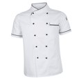 thumbnail image 2 of Esquirla Veste de Chef à Manches Courtes, Veste, Vêtements de Chef pour Traiteur, Chef's 1White, 2 of 8
