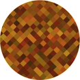 thumbnail image 1 of Ahgly Company Tapis Rond Lavable en Machine Intérieur Transitionnel Rouge Tomate, 8 Pieds Rond, 1 of 7
