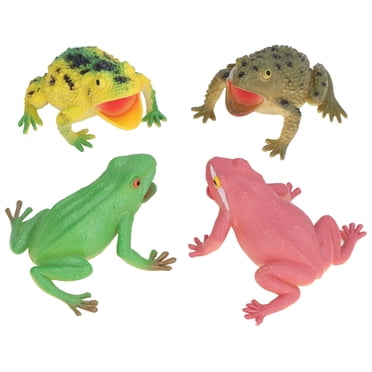 Crapaud Jouets, 4pcs Haute Simulation Crapaud Presser Crapaud Jouets Modèle de Crapaud Résultats Impressionnants