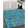 thumbnail image 3 of Ahgly Company Tapis de Zone Carré Lavable en Machine, Turquoise Foncé Vert, 5 Pieds Carré, 3 of 7