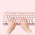 thumbnail image 3 of Amdohai Cordless Mechanical Keyboard Round Keyboard Office Desktop Keyboard and Set, 3 of 7