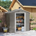 thumbnail image 2 of Outsunny Remise de Jardin en Métal 6,5 X 3,5 Pi pour Rangement Extérieur, Gris, 2 of 9