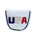 thumbnail image 1 of Xingzhi Housse de Club de Golf Durable avec Fermeture Identification du Club Ronde Protection en Cuir PU avec pour Drapeau Housse Ronde Blanche USA Demi-Circulation, 1 of 6