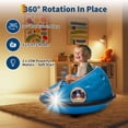 thumbnail image 2 of 12V Electric Bumper Car for Kids – 360° Spinning Ride-On Vehicle with Remote Control, LED Lights, Soft Soft Seat, Rechargeable Battery, Indoor/Outdoor Amusement Car, Gift – Blue, 2 of 8