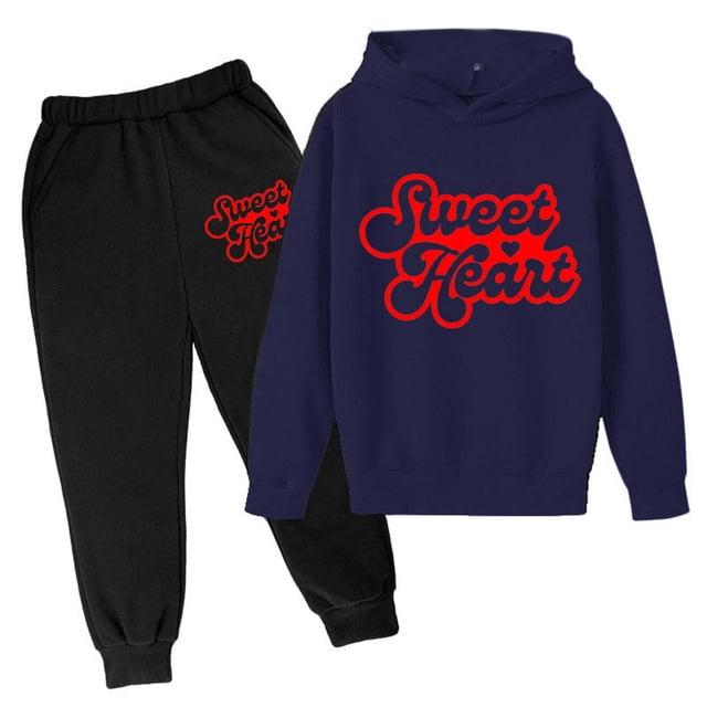 FhsagQ Tenues pour Garçons Automne et Hiver Ensemble à Capuche Imprimé 4-5 Ans