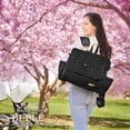 thumbnail image 3 of Hannah & Sophia Belle Convertible Diaper Backpack & Messenger Bag, Black Orchid, 3 of 12