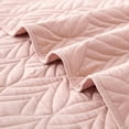 thumbnail image 5 of Peace Nest Premium Damask Pattern Reversible Coverlet Set 100% Soft Microfiber Fabric, Pink, King Size, 5 of 5