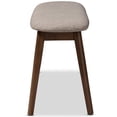 thumbnail image 4 of Bowery Hill Upholstered Bench in Light Gray and Walnut Brown, 4 of 8
