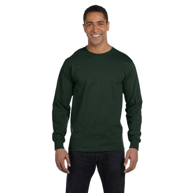 Hanes T-Shirt à Manches Longues Col Rond pour Hommes