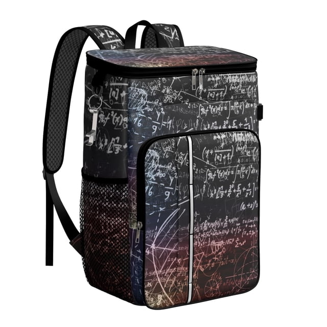 Biology and Experiment Print Insulated Cooler Backpack, Leakproof Design for Laboratory Use, Students, and Teachers