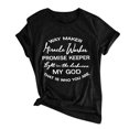 thumbnail image 5 of B91xZ T-Shirts Basiques pour Femmes Hauts en Coton Col Rond T-Shirt à Manches Courtes, Noir S, 5 of 5