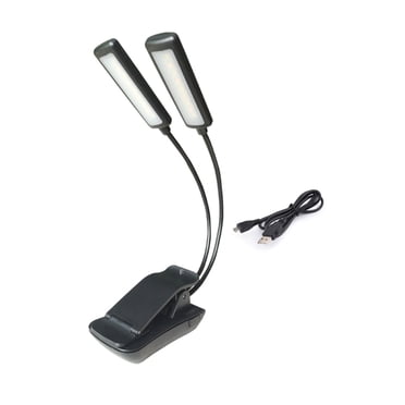 Lampe de Lecture Rechargeable 19 LED avec 3 Températures de Couleur 3 Niveaux de Luminosité 2 Lampes