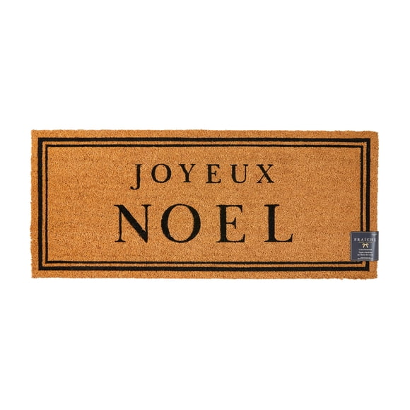 Tapis d’entrée en fibre de coco « JOYEUX NOEL » Fraîche