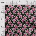 thumbnail image 2 of oneOone Viscose Tissu Noir Fleurs Robe Tissu Tissu Imprimé par la Cour 42 Pouces de Large, 2 of 4