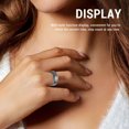 thumbnail image 4 of Smart Ring with APP Display Screen Multiple Sports Modes IP68 Water Resistant Stainless Steel 18mAh Smart Fitness Ring for Cycling Running, 4 of 7
