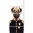 thumbnail image 2 of Funny Pug Dog in Military Uniform - Animal Canvas Art Print, 2 of 3