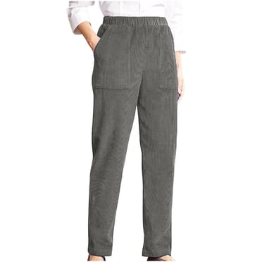 Cameland Vintage Corduroy Pants for Women Straight Leg Pants Fall Winter Lounge Work Comfy Trousers with Pockets Holiday Gifts