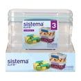 thumbnail image 2 of Sistema Klip It Food Storage Containers, 1 L, Assorted Colours, 3 Pack, 2 of 5