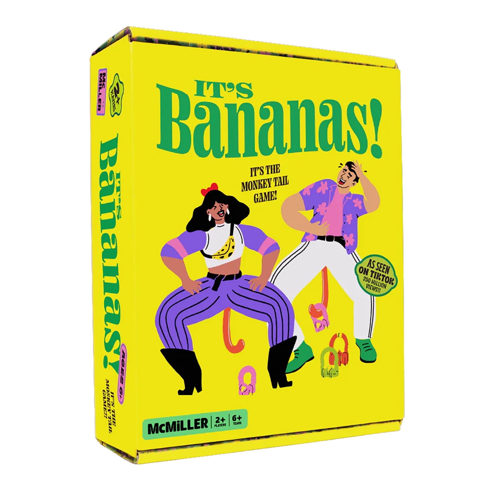 It's Bananas! The Monkey Tail Game - Funny, Fun Party Game & Board Game for All, Stocking Stuffer, Christmas, Thanksgiving, White Elephant, Girls Night, Birthday Gift, Gag, Novelty