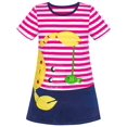 thumbnail image 1 of Robe Fille Coton Crabe Poisson Brodée Manches Courtes 2 Ans, 1 of 6
