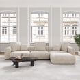 thumbnail image 3 of The Magic Home Canapé d'Angle Convertible 3 Places en Velours Côtelé Beige,, 3 of 9