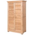 thumbnail image 1 of Gymax Outdoor 63'' Tall Wooden Garden Storage Shed Fir Wood Shutter Design Lockers, 1 of 6
