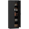 thumbnail image 1 of HOMCOM Armoire de Rangement à 5 Niveaux avec Étagères, Armoire de Garde-Manger de Cuisine, Noir, 1 of 10