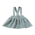 thumbnail image 1 of Toddler Baby Girl Suspender Skirt  Cute Adjustable Strap Button Front Overall Skirt, 1 of 7