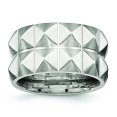 thumbnail image 1 of Stainless Steel Brushed Grooved 12mm Band Ring 13 Size, 1 of 6