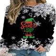 thumbnail image 1 of Pullovers à Manches Longues avec Imprimé Verre de Vin pour Femmes en Noël, 1 of 2