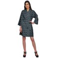 thumbnail image 1 of Moomaya Short Robe For Women Plus Size Printed Cotton Robe Lightweight Nightwear, 1 of 5