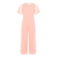 thumbnail image 3 of Kvysinly Combinaisons à Jambes Larges Scintillantes pour Filles avec Strass Col Rond Manches Courtes Rose 8, 3 of 5