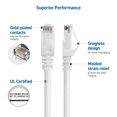 thumbnail image 4 of Cable Matters 10Gbps 5-Pack Snagless Cat 6 Ethernet Cable 8 ft (Cat 6 Cable Cat6 Cable Internet Cable Network Cable) in White, 4 of 5