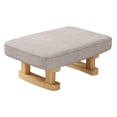 thumbnail image 4 of Padded Footstool, Small Ottoman Footrest with Wooden Legs, Rectangular Footstool gray, 4 of 9